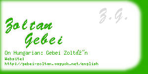 zoltan gebei business card